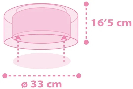 Dalber 41596 - Plafoniera per bambini UNICORNS 2xE27/60W/230V