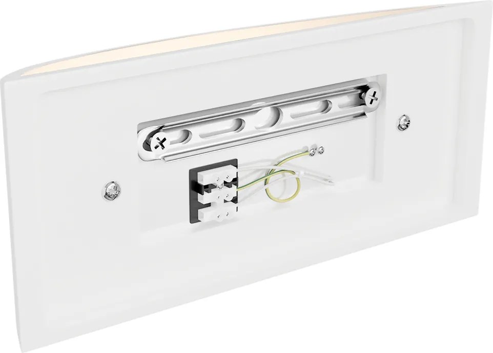 Applique da Parete 2xG9 Curva Bidirezionale 30x14cm in Gesso