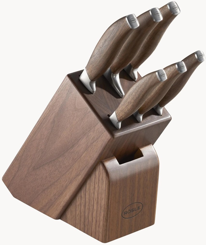 Set di coltelli con ceppo in legno di noce Passion, set da 7