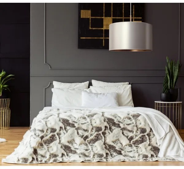 Duolla - Lampadario a sospensione con filo CANNES 1xE27/15W/230V diametro 50 cm argento/rame