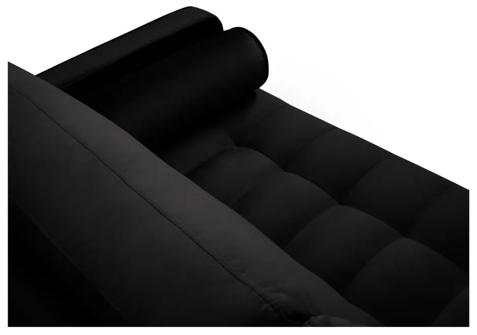 Divano in velluto nero , 219 cm Santo - Milo Casa