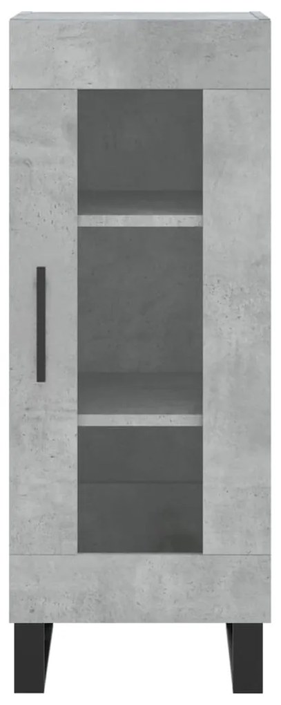 Credenza Grigio Cemento 34,5x34x180 cm in Legno Multistrato