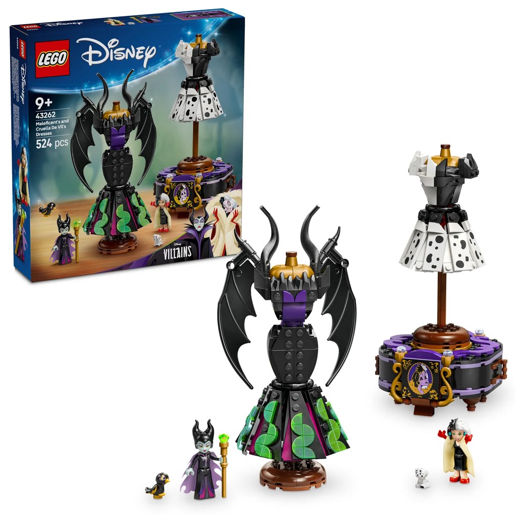 Abiti di Malefica e Crudelia De Mon Lego Disney