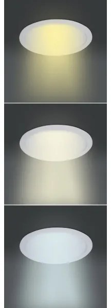 Solight WD142 - Plafoniera LED da incasso 18W/230V 3000/4000/6000K Ø 22,5 cm bianca
