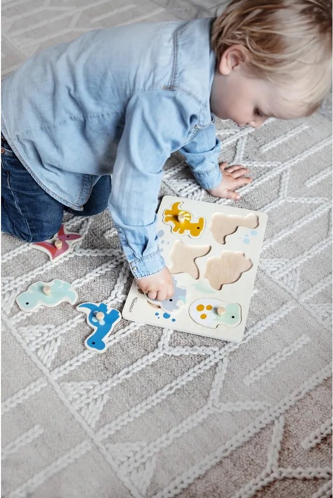 Puzzle in legno (6 pezzi) Dinosaurs - Kindsgut