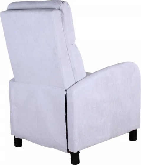 Poltrona relax Comoda sistema recliner manuale in tessuto Grigio