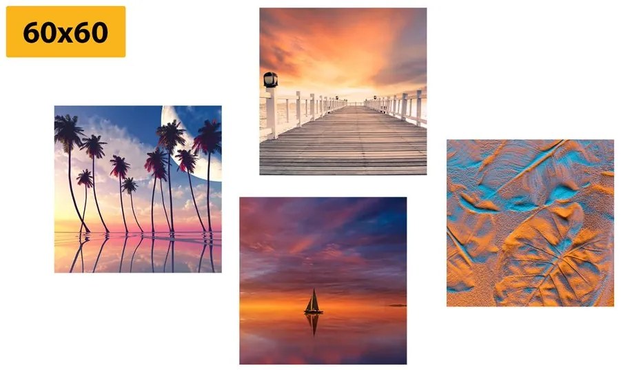 Set di quadri – Paesaggio marino in colori splendidi