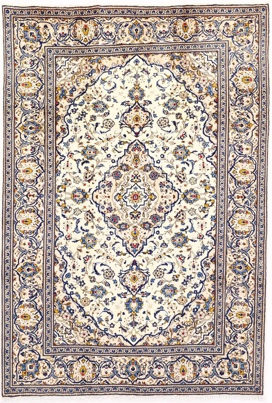 Kashan Tappeto 200x290 (Iran) Annodato A Mano