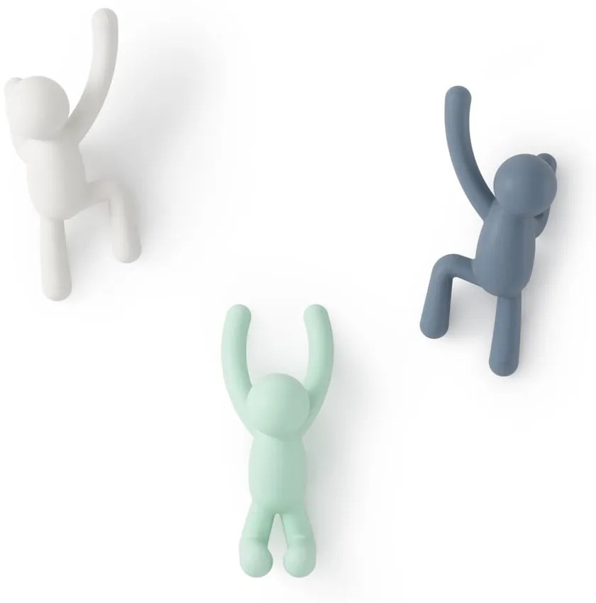 Ganci in plastica da parete in set da 3 Buddy - Umbra