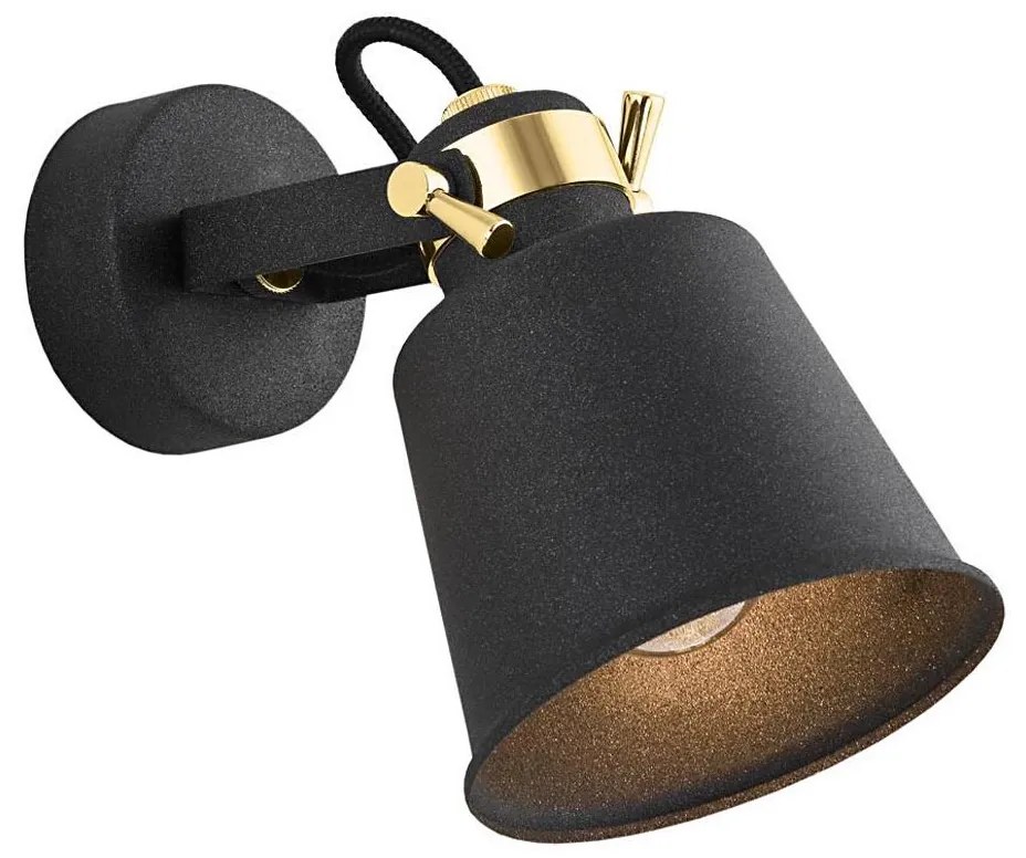 Argon 4161 - Faretto da parete KONGO 1xE27/15W/230V nero