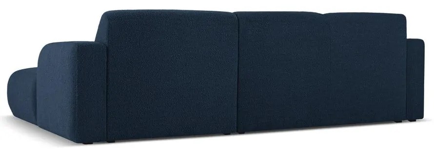 Divano angolare blu scuro in tessuto bouclé (angolo destro) Molino - Micadoni Home