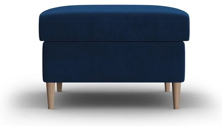 Poggiapiedi blu con rivestimento in velluto Kyoto – Cosmopolitan Design