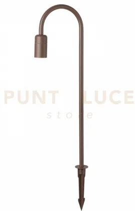 Lampione da giardino garden spikes marrone in alluminio 3000k