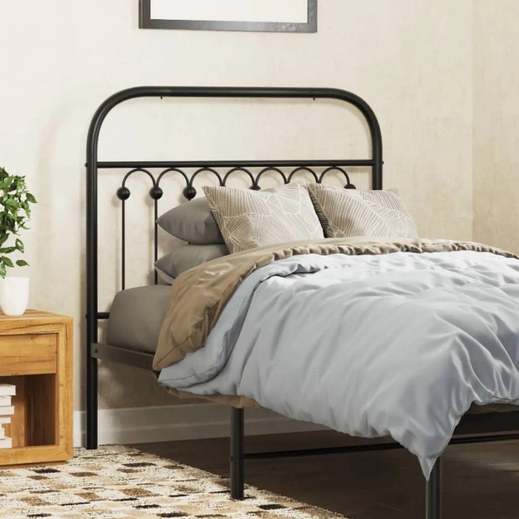 Testiera İn Metallo Nero 90 Cm /