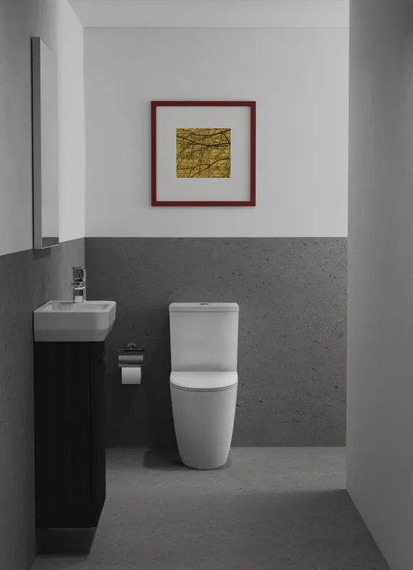WC monoblocco IDEAL STANDARD i.life, sedile incluso P 80 x L 36.5 x H 62.5 cm bianco