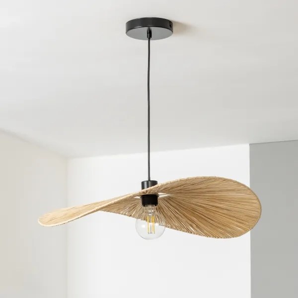 Brilagi - Lampadario LED sospeso con cavo CERIA BOHO 1xE27/40W/230V diam. 60 cm in rafia