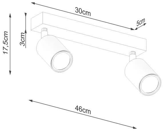 Sollux SL.1286 - Faretto VERDO 2xGU10/10W/230V bianco