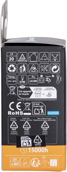 Aigostar - Lampadina LED RGBW dimmerabile G45 E27/4,8W/230V 3000K + telecomando