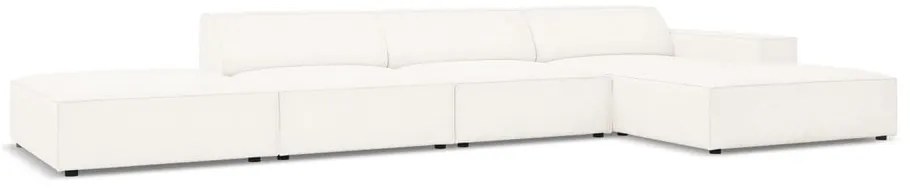 Divano angolare beige in tessuto bouclé (angolo destro) Jodie - Micadoni Home