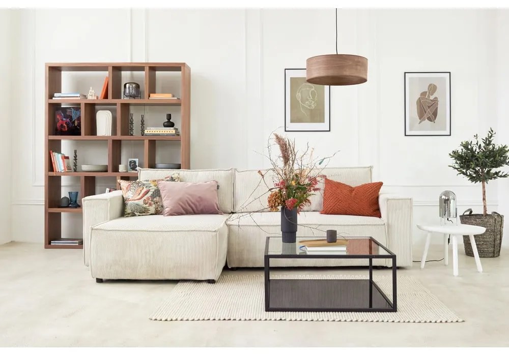 Libreria grigia effetto cemento 150x159 cm Berlin - TemaHome