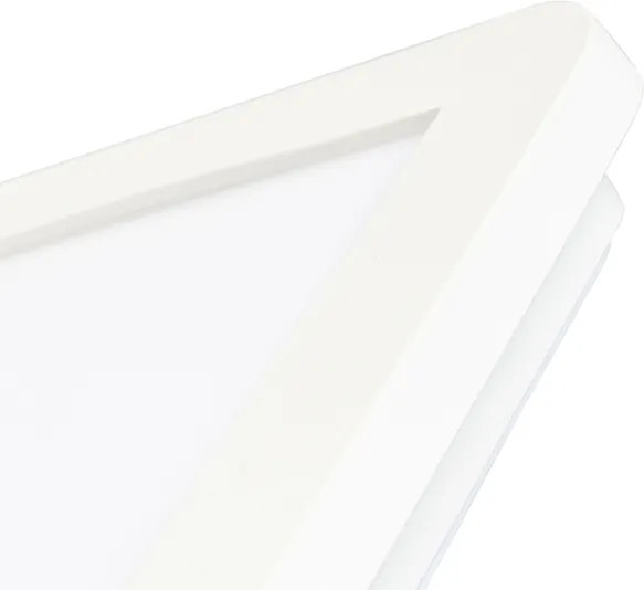 Plafoniera bianca 30 cm con LED dimmerabile a 3 step IP44 - Steve