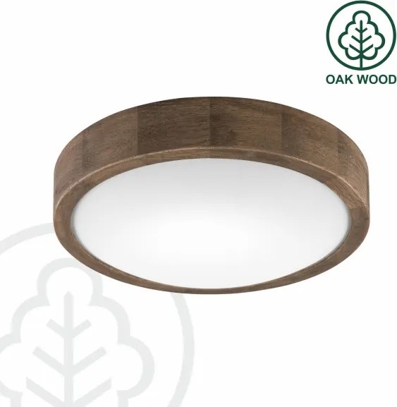 Brilagi-LED RGBW Plafoniera dimmerabile CARVALHO SLIM 1xE27/9W/230V Wi-Fi rovere Ø 27 cm