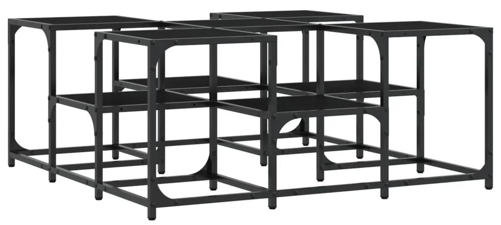 Tavolino da salotto nero 91x91x40 cm in legno multistrato