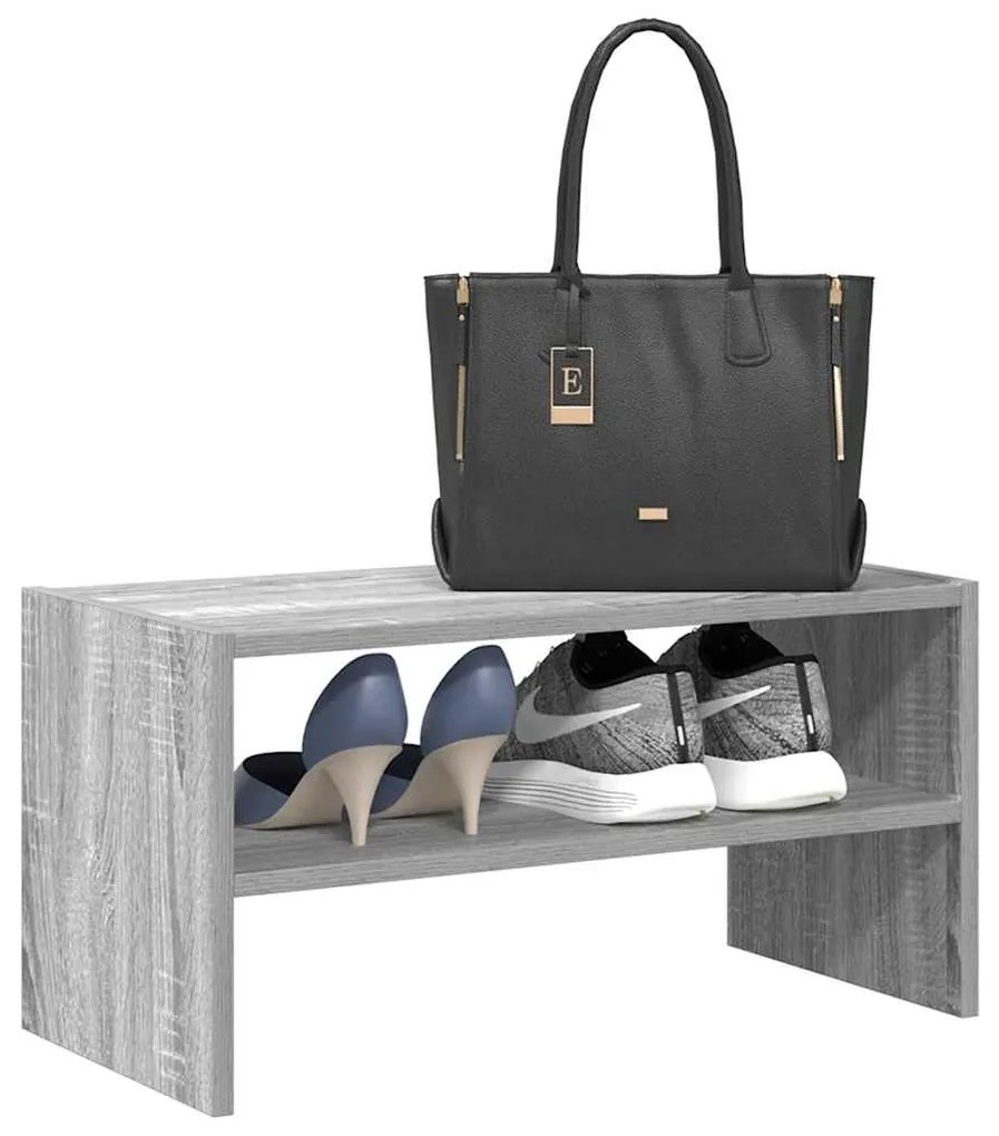 Scarpiera Impilabile Grigio Sonoma 60x30x30,5 Cm /