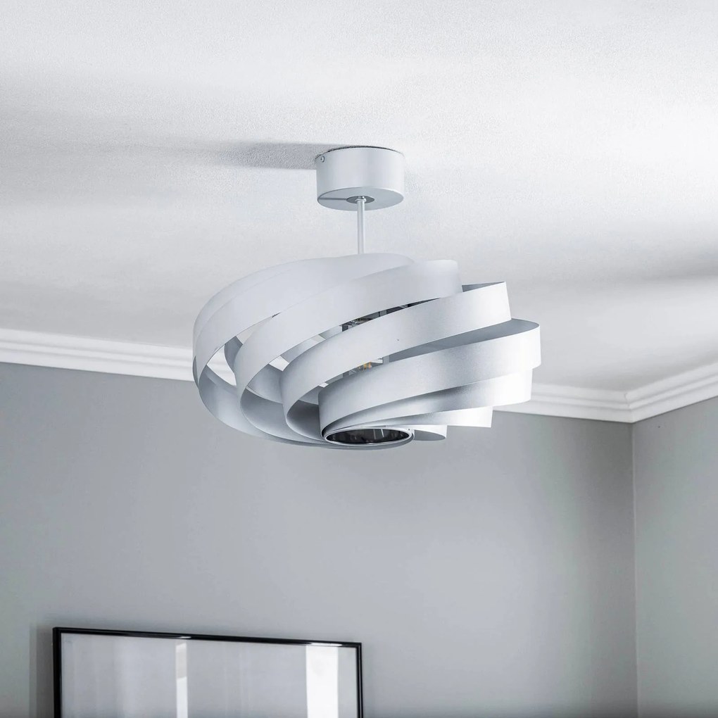Plafoniera soffitto Vento Domiluce, dimmerabile, Alluminio / Grigio / Zincato, Soggiorno / Sala da pranzo, Metallo, Moderno, Plafoniera