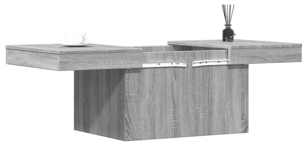 Tavolino da salotto grigio sonoma 100x55x40cm legno multistrato