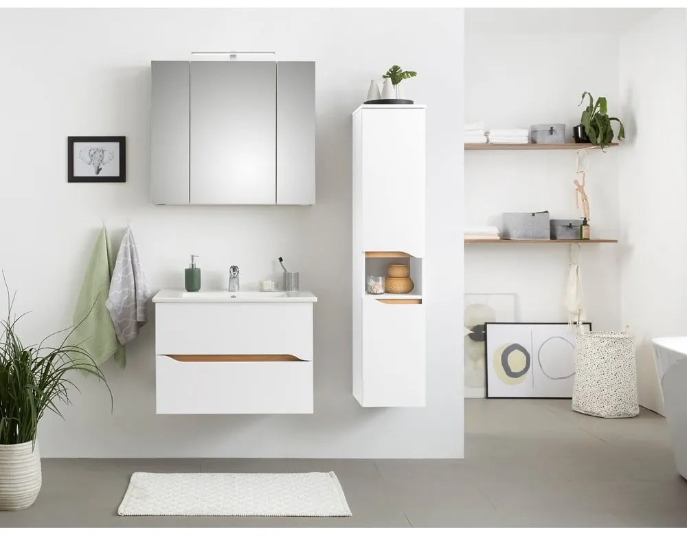 Mobile bagno alto sospeso bianco 30x141 cm Set 857 - Pelipal