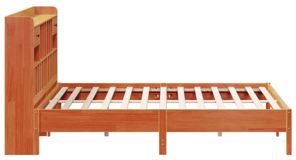 Letto libreria senza materasso marrone cera 180x200 cm in pino