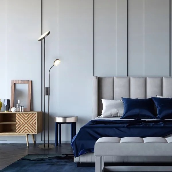 Rabalux 3240-LED Lampada da terra dimmerabile OPHUS LED/18,5W/230V + LED/4,5W nero