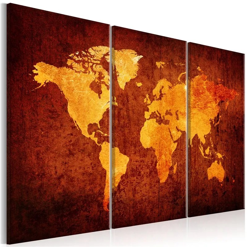 Quadro World of Orange  Colore Marrone, Dimensioni e Misure 90x60