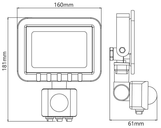 Riflettore LED con sensore LED/30W/230V IP65