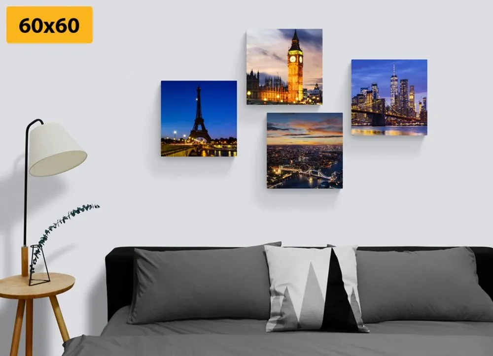 Set di quadri – Città notturne
