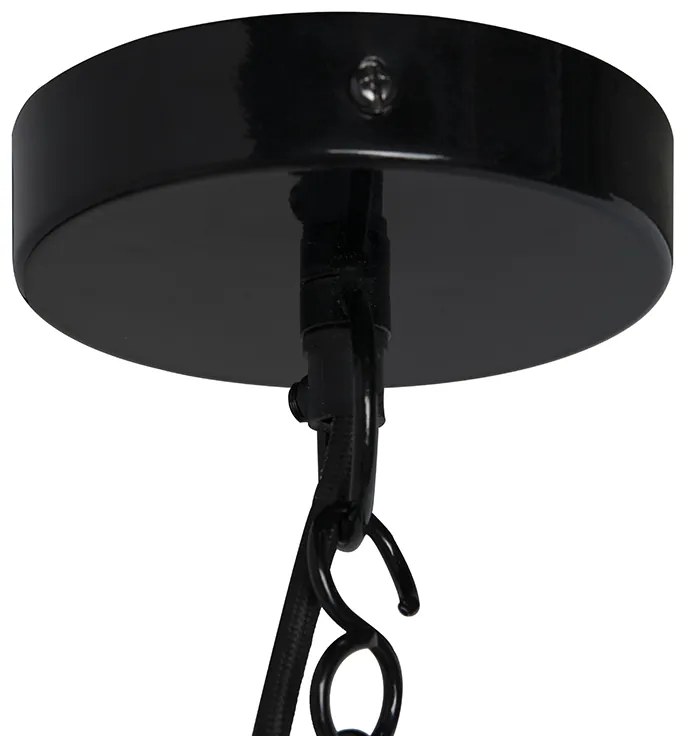 Set di 2 lampade a sospensione industriali nere - Warrior