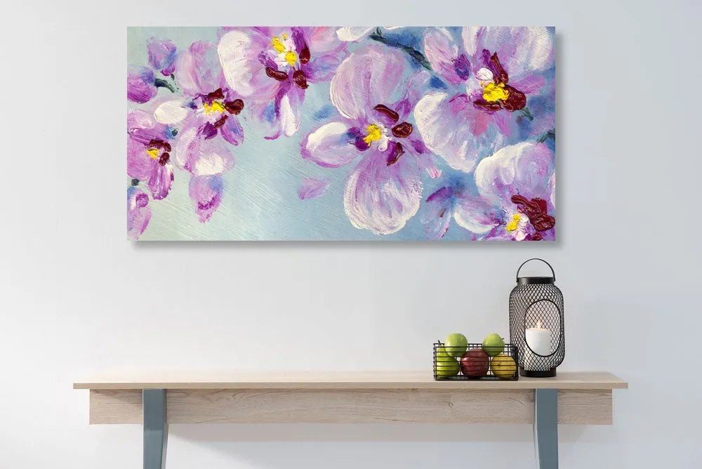Quadro su tela – Fiori viola romantici