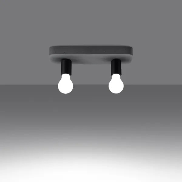 Sollux SL.1157 - Faretto TAVO 2xE27/15W/230V calcestruzzo