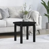 Tavolino da Salotto Nero 55x45 cm in Legno Massello di Pino 822331