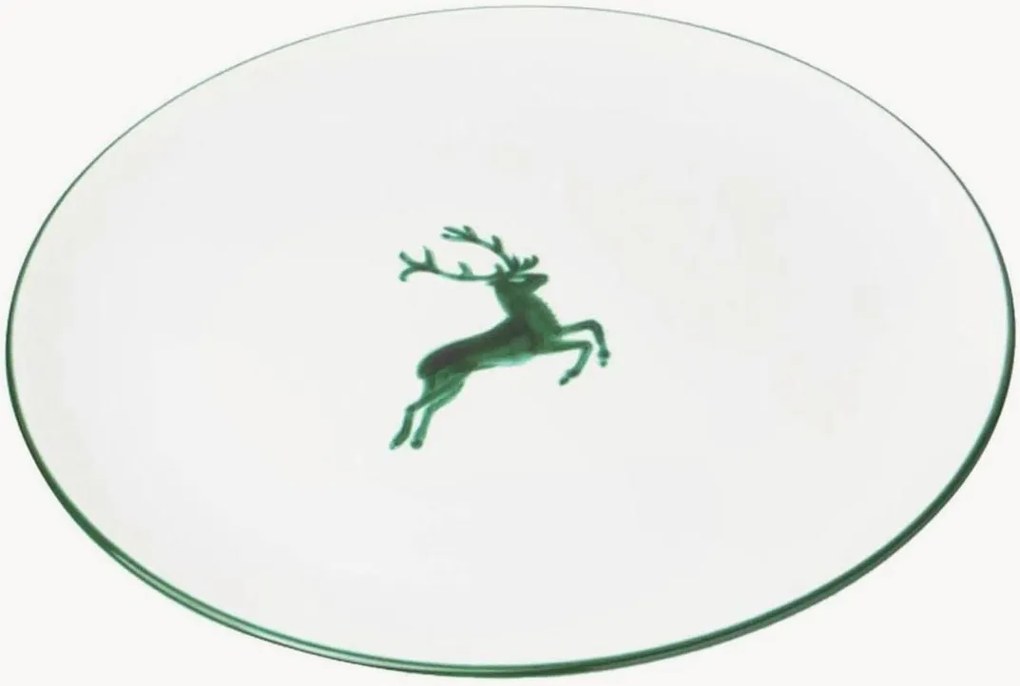 Piatto piano fatto a mano Grüner Hirsch