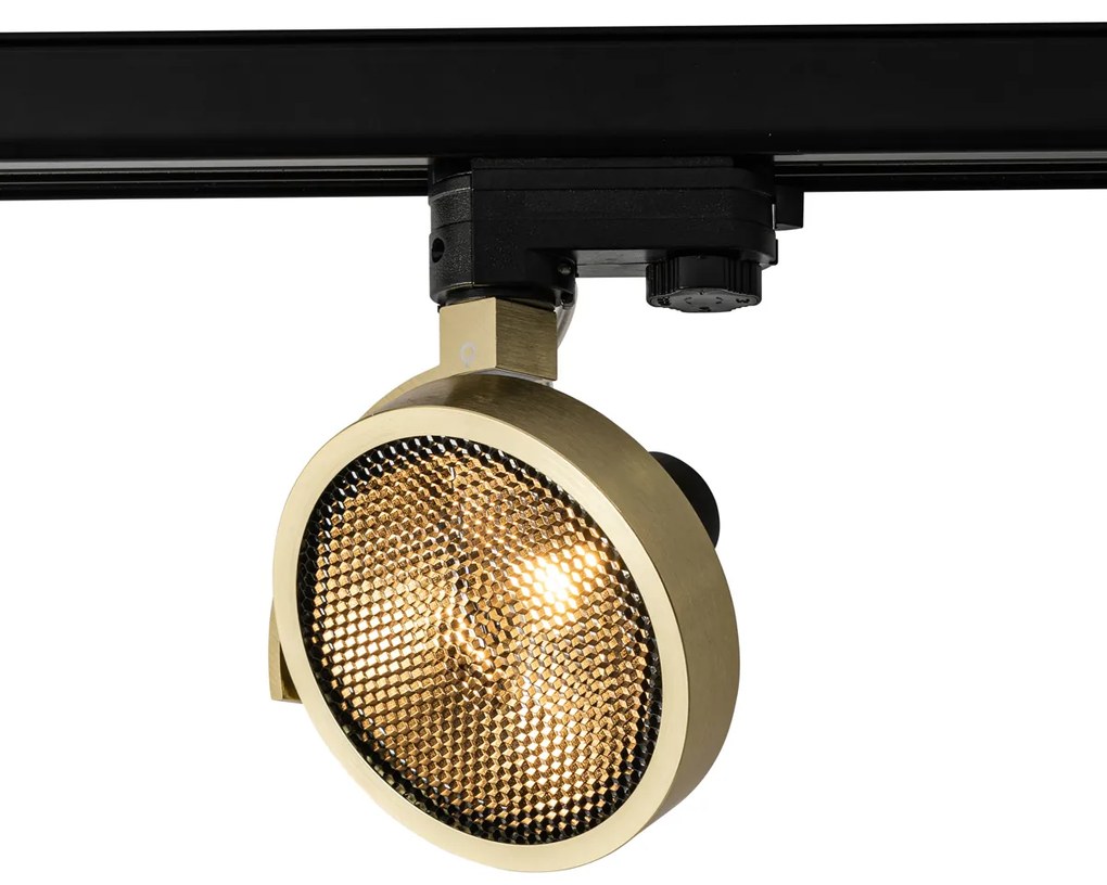Faretto a binario moderno trifase oro - Master 111 Honey
