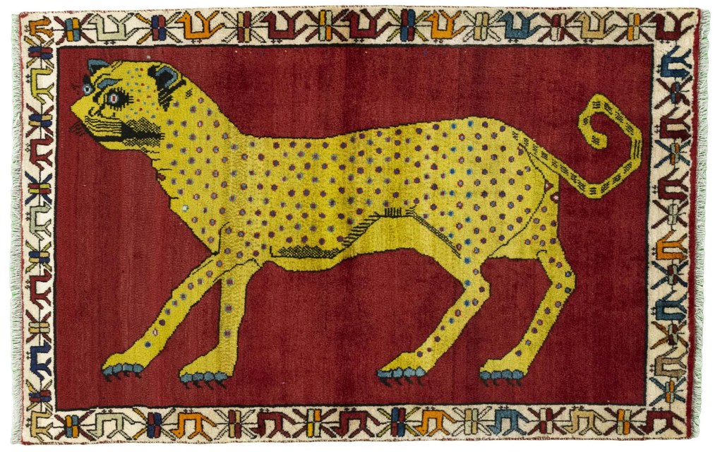 Gabbeh Tappeto 110 x 160 Rosso (Iran) Annodato A Mano