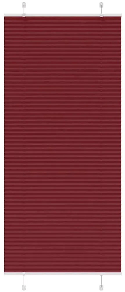 Tenda Plissettata Rosso Bordeaux 90x200 Cm Larghezza Tessuto /