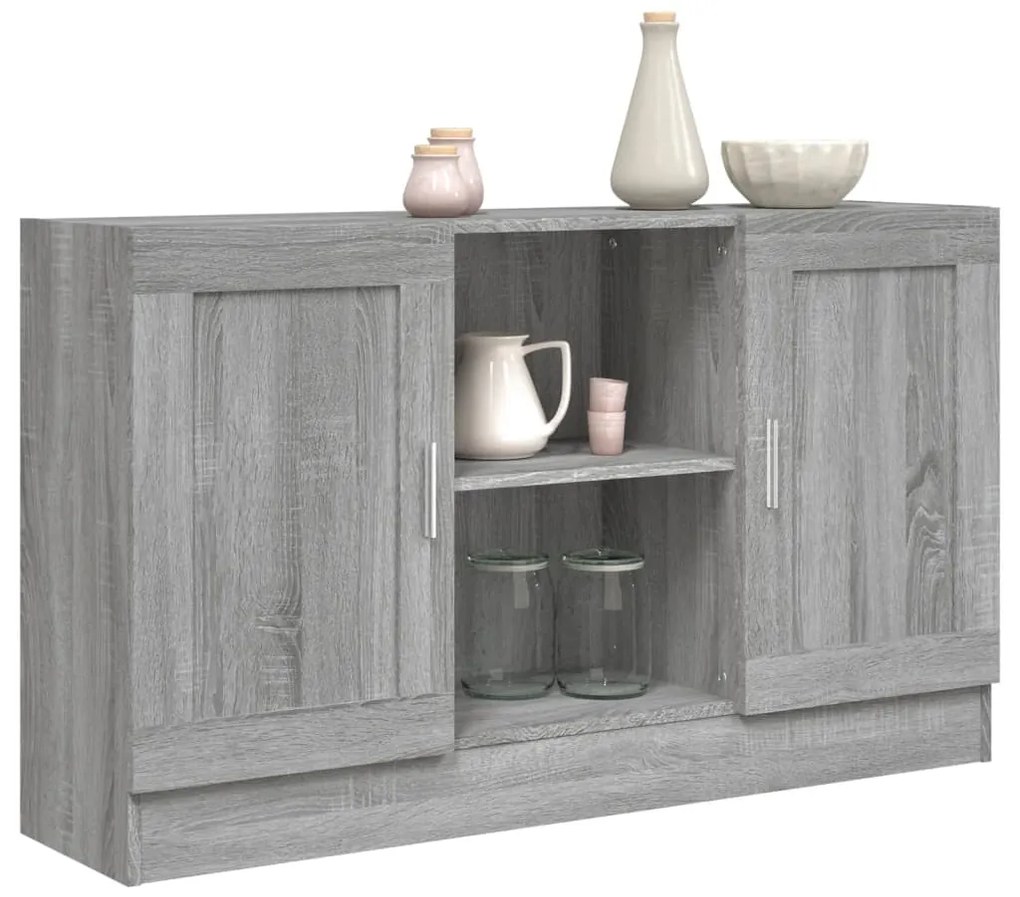 Credenza Grigio Sonoma 120x30,5x70 cm in Legno Multistrato