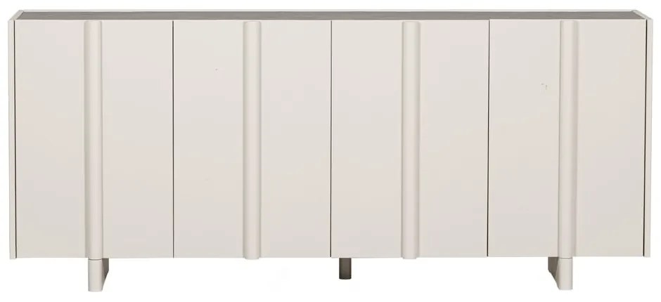 Cassettiera bassa modulare crema in legno di pino 200x85 cm Basu - WOOOD