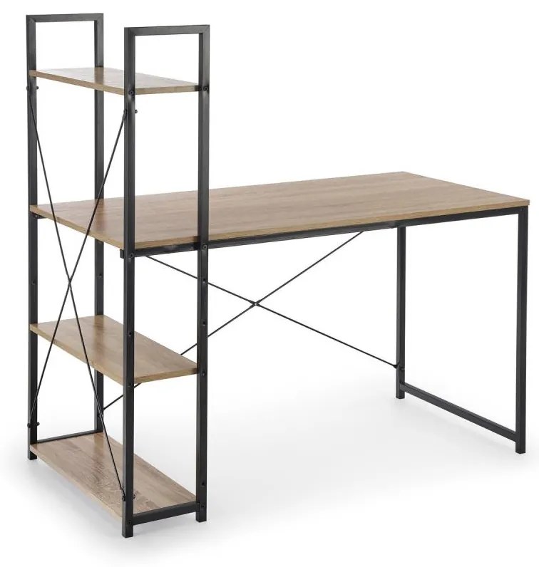 Scrivania SERENOR nera/rovere Sonoma