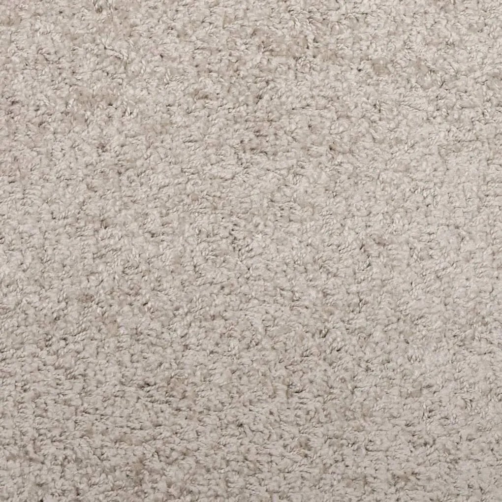 Tappeto Shaggy a Pelo Lungo Moderno Beige 100x200 cm