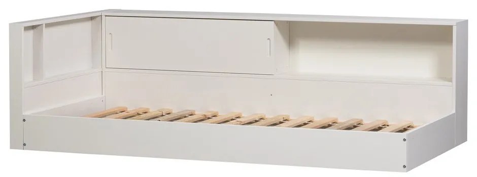 Letto singolo bianco in pino massiccio rete non inclusa 90x200 cm Carter – WOOOD