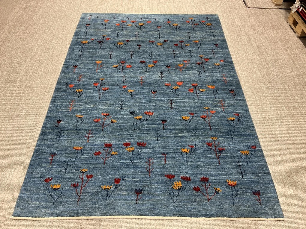 Gashguli Tappeto 180 x 250 Blu (Iran) Annodato A Mano